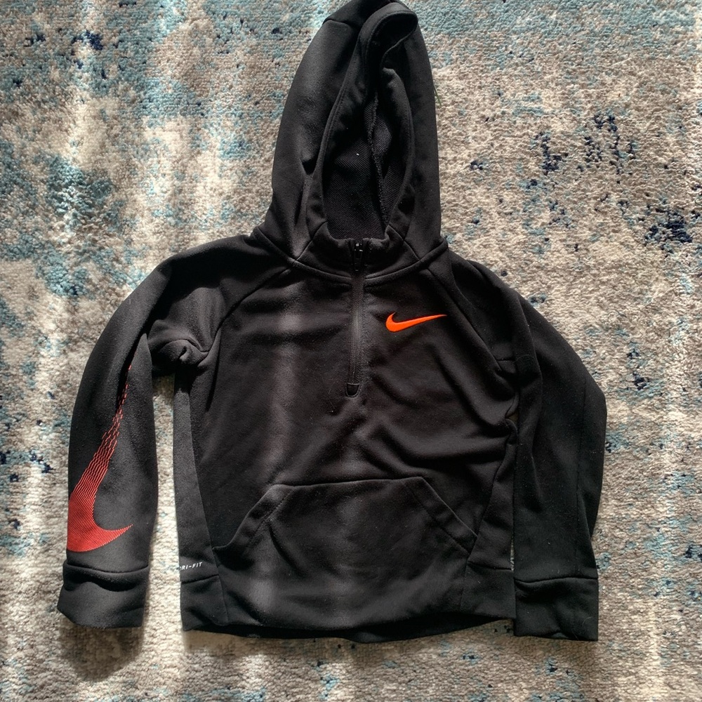 Nike Black Hoodie with Red Swoosh